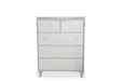 Melrose Plaza Upholstered Five Drawer Chest in Dove image