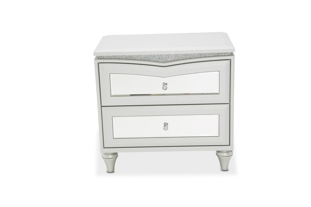Melrose Plaza Upholstered Nightstand in Dove image