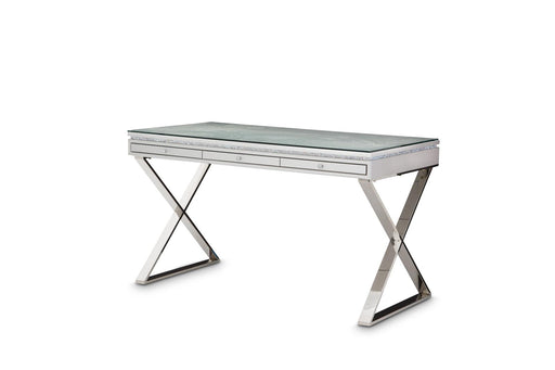 Melrose Plaza Writing Desk with Glass Top in Dove 9019277-217-118 image