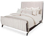 Paris Chic Eastern King Channel Tufted Sleigh Bed in Espresso image