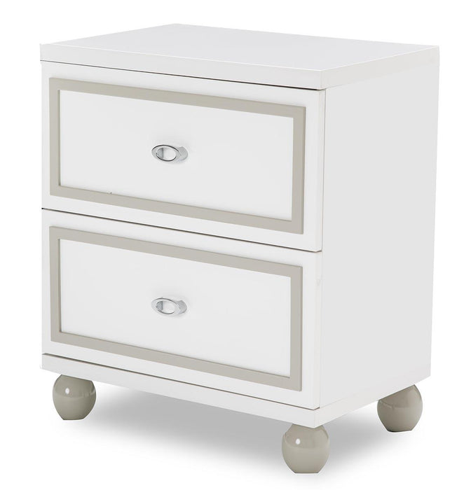 Sky Tower 2 Drawer Nightstand in White Cloud image